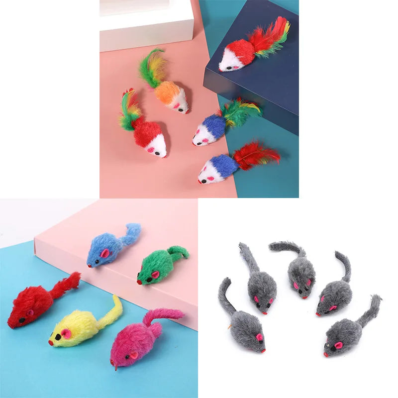 5PCS Plush Simulation Mouse Cat Toys Pet - ProPawPet.com