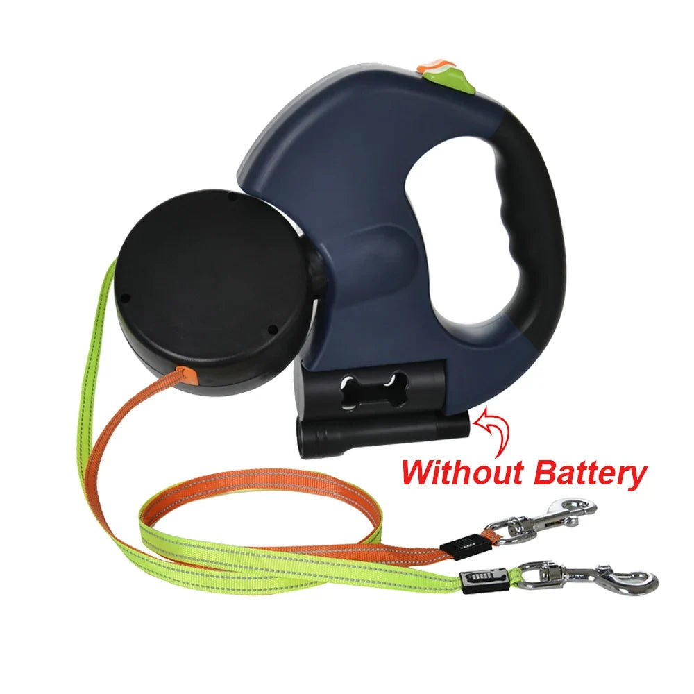 Dual Pet Leash for 2 Dogs Retractable Traction Rope – Dog Supplies