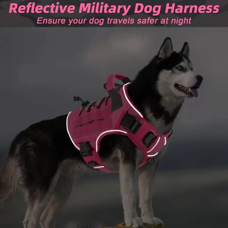 Adjustable No Pull Tactical Dog Harness with - ProPawPet.com