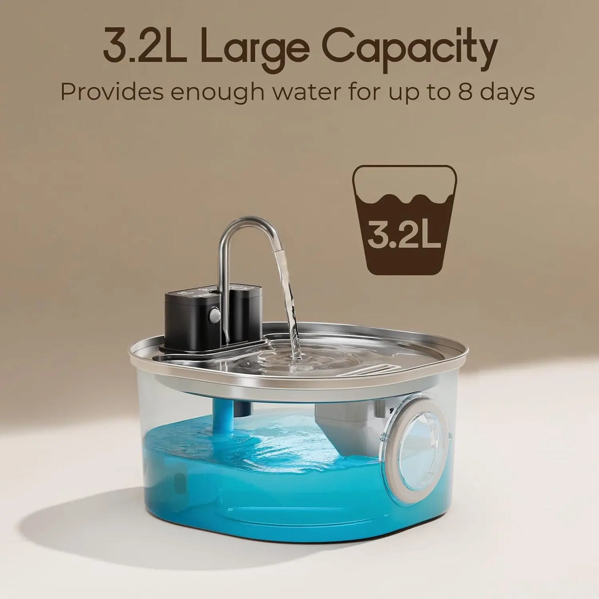 3L Stainless Steel Wireless Recharging - ProPawPet.com