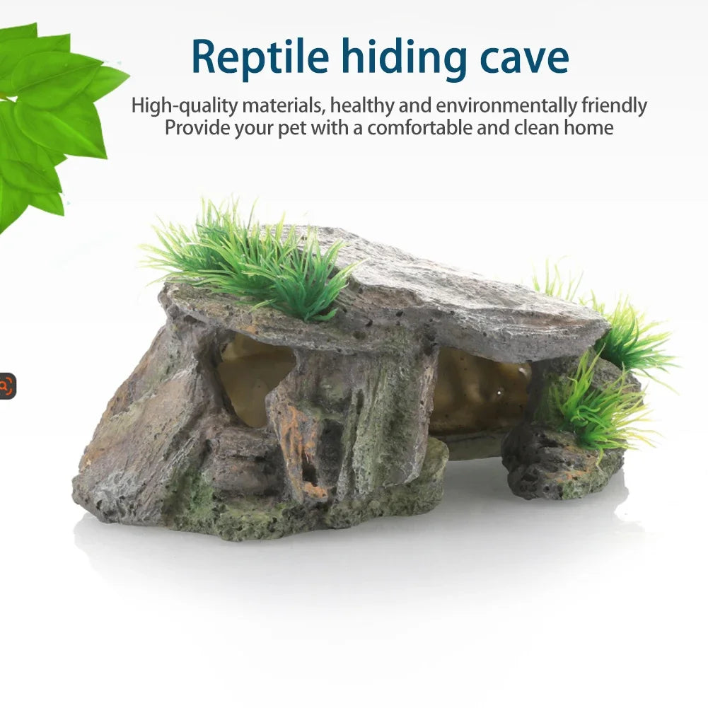 Resin Reptile Pet Rock Hide Cave Resin - ProPawPet.com