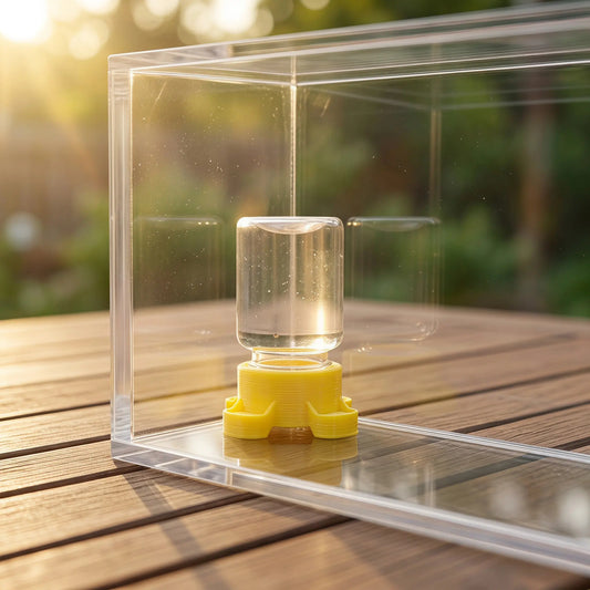 4 Port Reptile Water Feeder Yellow Plastic - ProPawPet.com