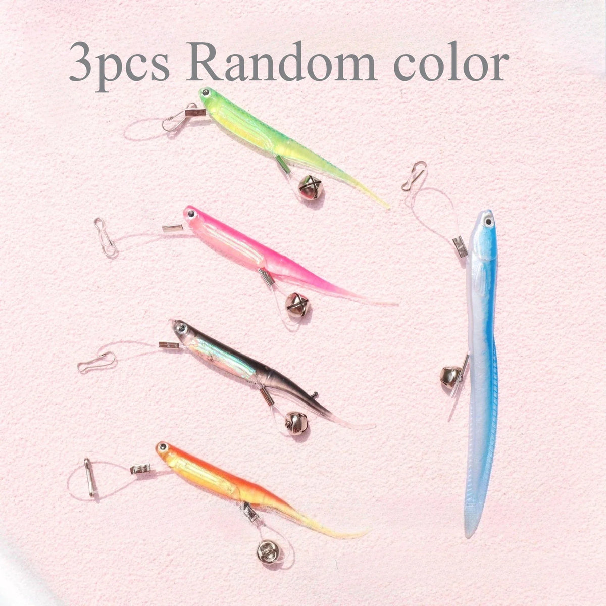 Simulation Fish Cat Toy Teasing Stick Interactive Silicone – 7 Colors