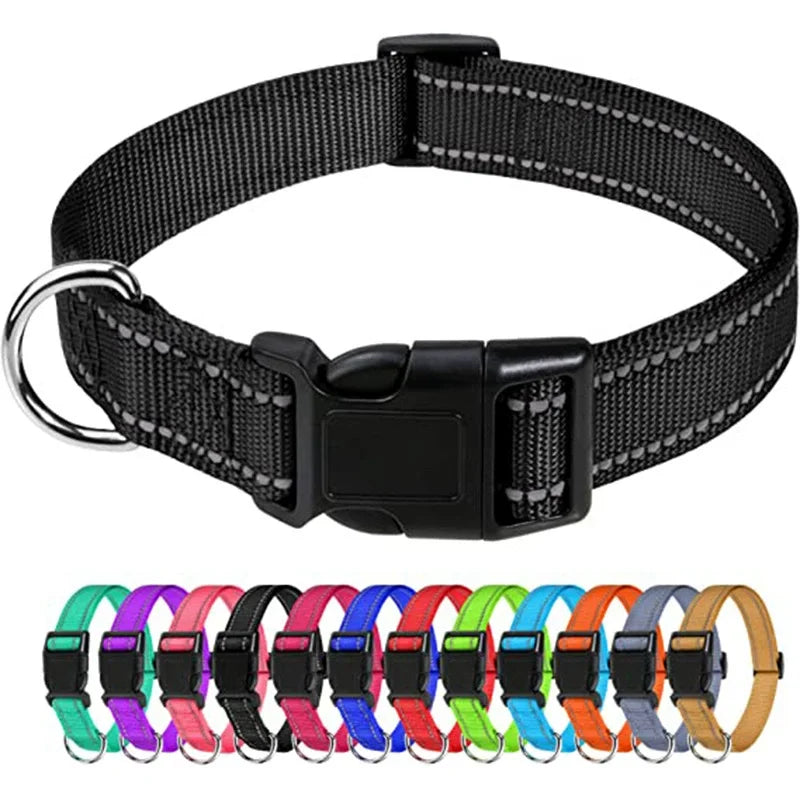 Reflective Pet Collar Adjustable Nylon - ProPawPet.com