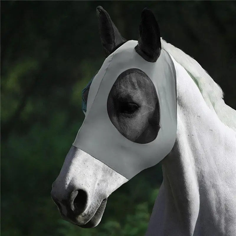 Anti-fly Mesh Equine Mask Stretch Horse Fly Covered Ears Long – 6 Colors