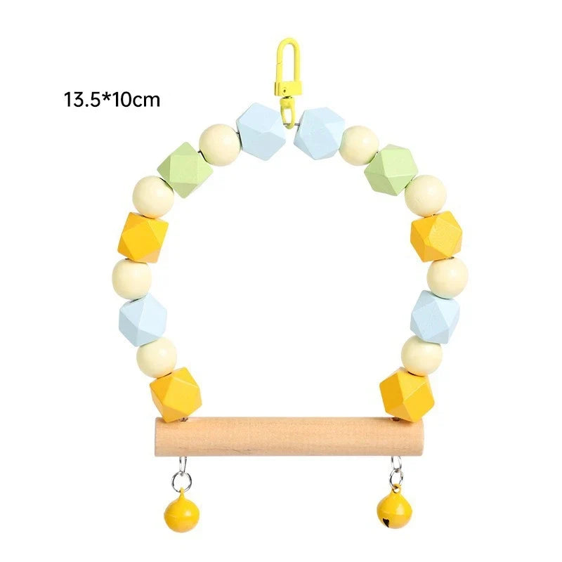 Wood Bird Swing Toys – 4 Colors