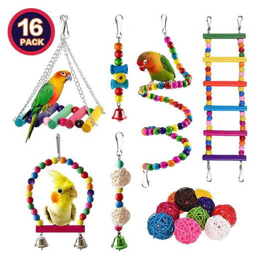 7PCS/16PCS Bird Toy Set for Parrots Variety - ProPawPet.com
