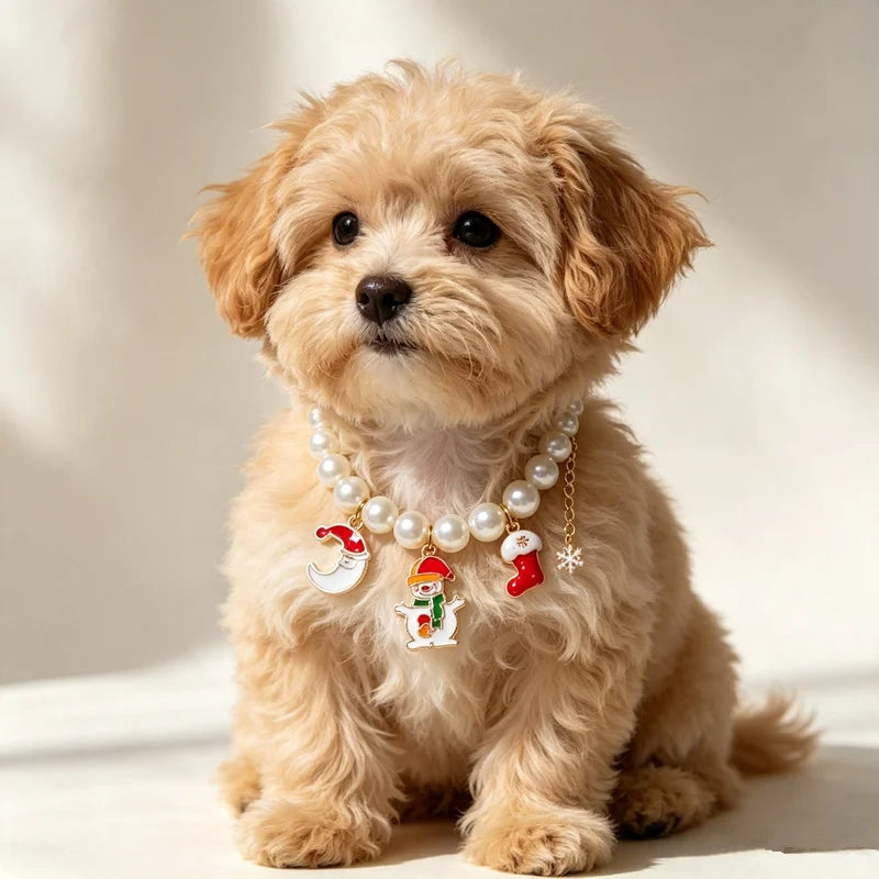 Fashion Adjustable Pearl Pet Collar with - ProPawPet.com