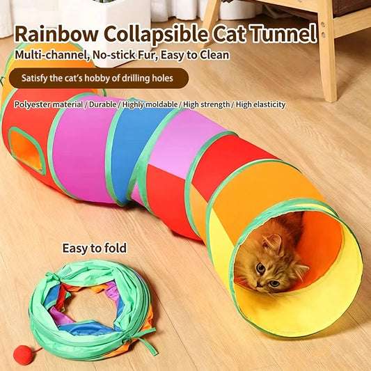 Foldable Cat Tunnel Tube Interactive Kitten - ProPawPet.com