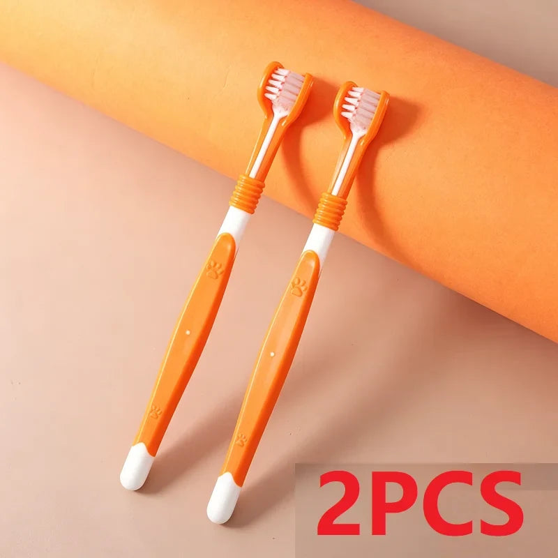 3-Sided Pet Toothbrush Dog Plastic - ProPawPet.com