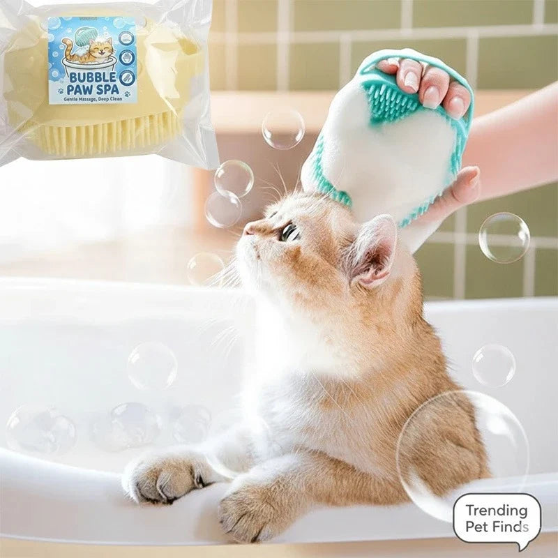 Pet Bath Massage Brush Soft Silicone Dog Cat - ProPawPet.com