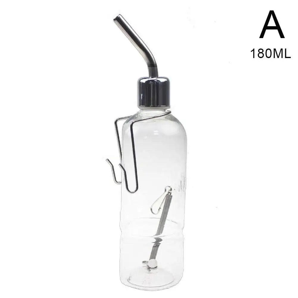 180 350ml Stainless Steel Hanging Water Dispenser for Small Pets
