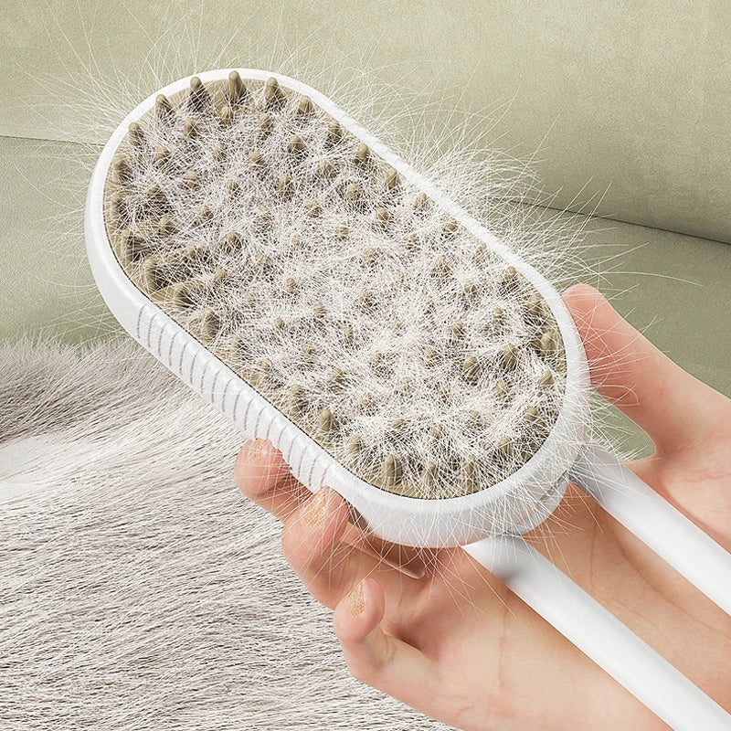 Steamy Brush Electric Spray Cat Hair Brush - ProPawPet.com