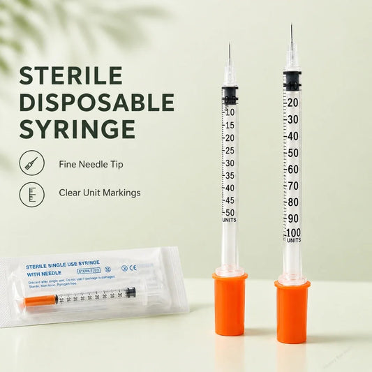 Orange Cap Needle Disposable Syringe 0.5/1ml - ProPawPet.com
