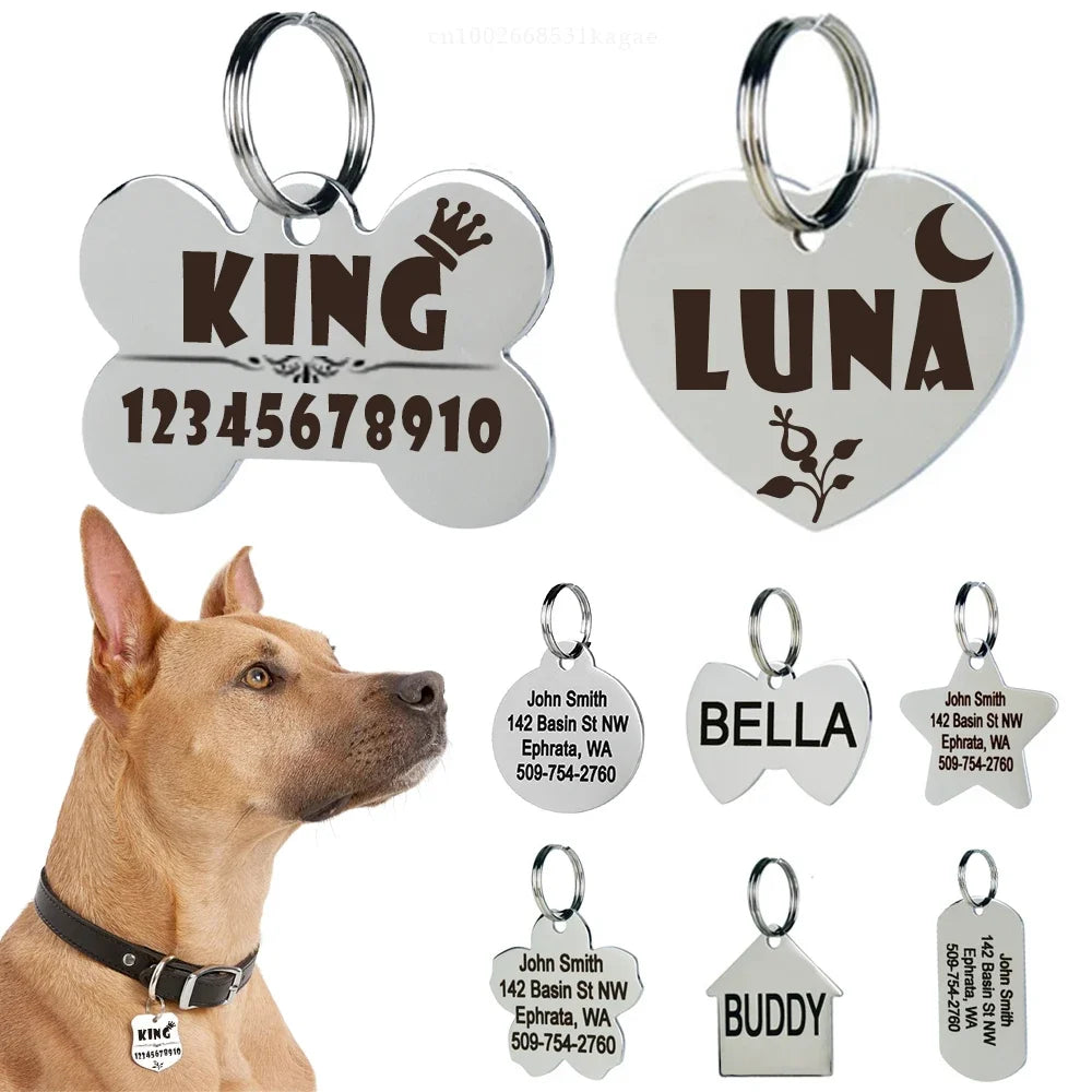Personalized Dog Nameplate Cat Name ID Tags - ProPawPet.com