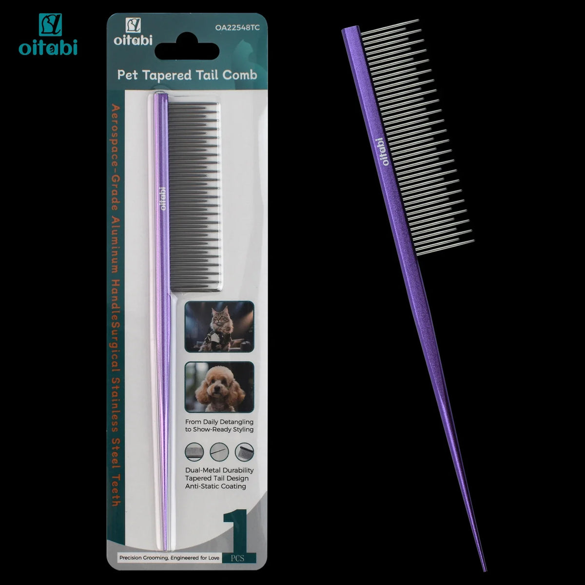 Oitabi Professional Pet Grooming Comb for Dogs & Cats Dual – Dog Supplies