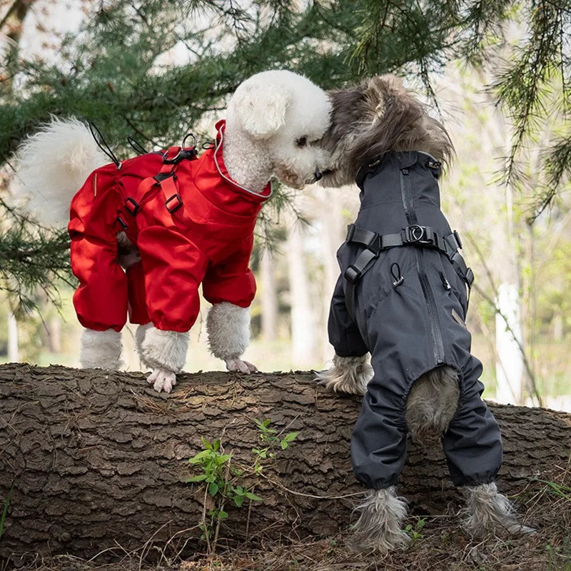 Dog Raincoat With Harness Waterproof Jacket - ProPawPet.com