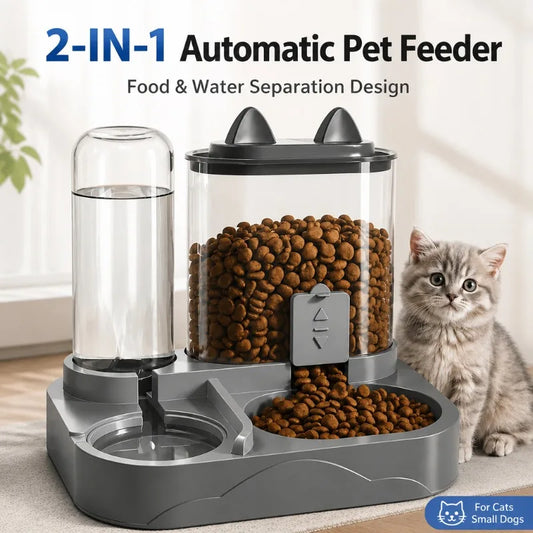 2-in-1 Cat Automatic Feeder Water Dispenser - ProPawPet.com