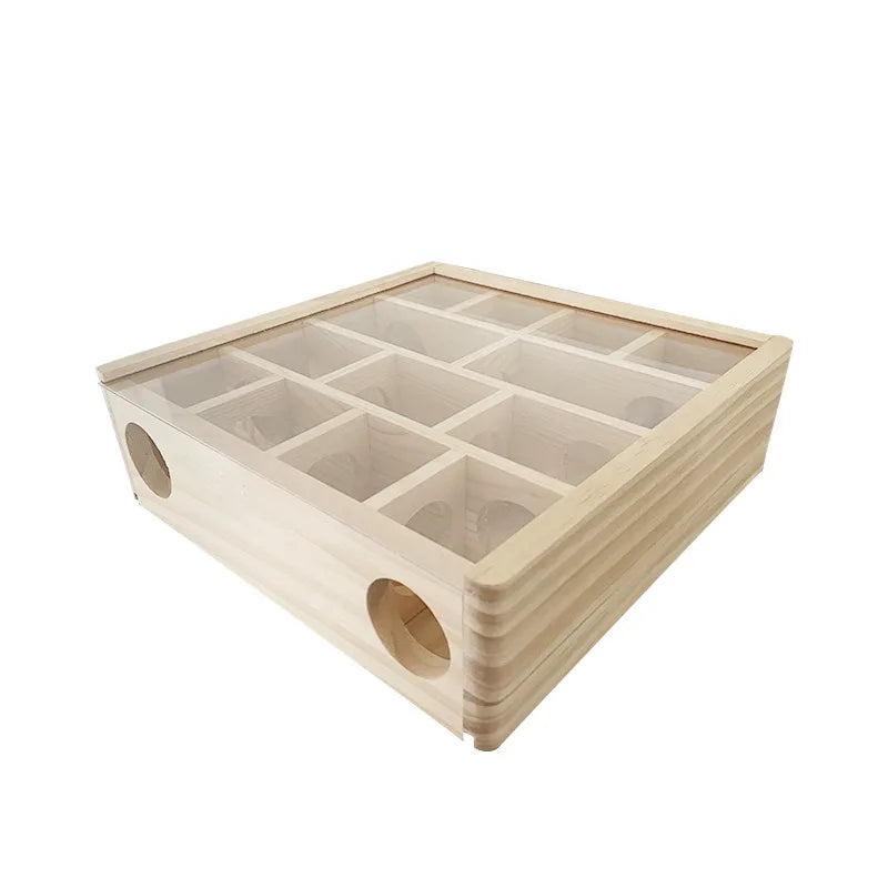Wooden Maze Hamster Plaything Golden Bear Cage