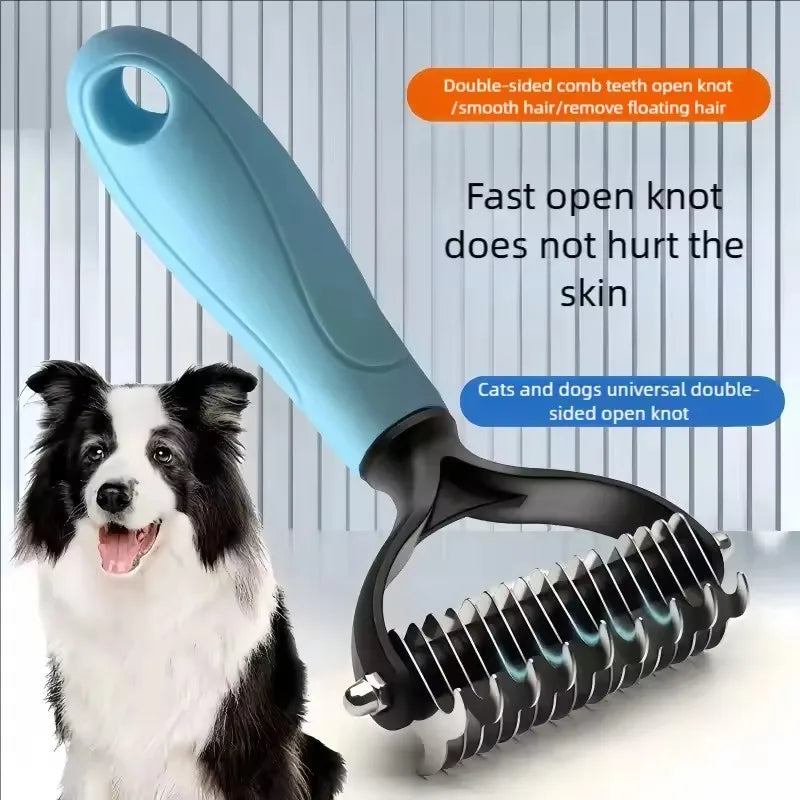 2-in-1 Stainless Pet Deshedding Brush – Dog - ProPawPet.com