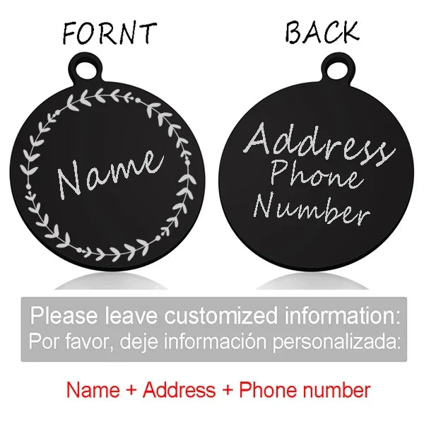 Custom Personalized Cat Dog ID Circle Tag - ProPawPet.com