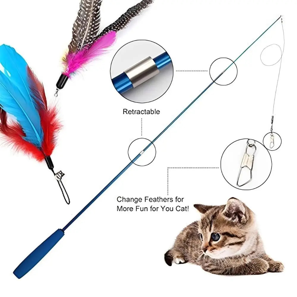 Durable 3-section Cat Teaser Wands - ProPawPet.com