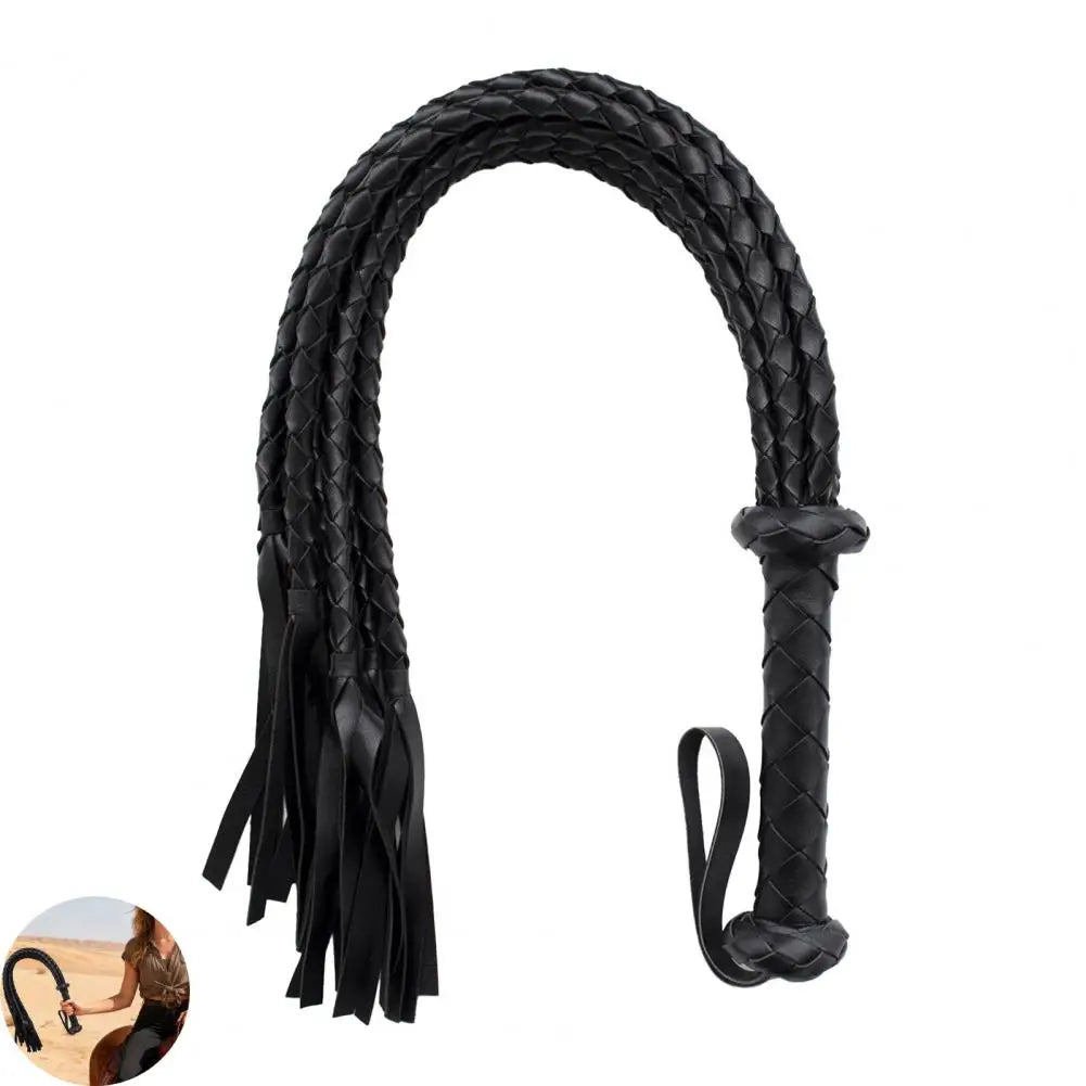 Faux Leather Horse Whip Two-Tone 8 Braiding - ProPawPet.com