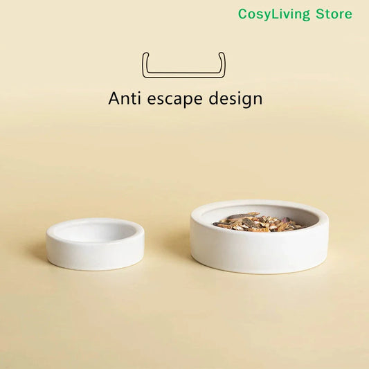 White Black Reptile Water Bowl Anti-Escape - ProPawPet.com