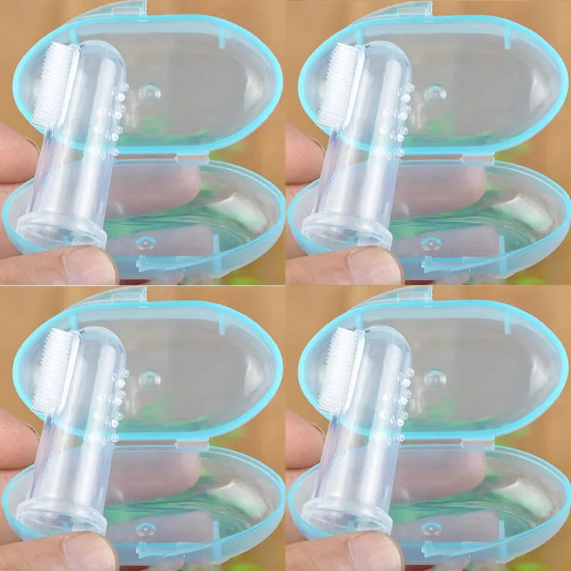 1-4pc Super Soft Pet Finger Toothbrush Teddy - ProPawPet.com