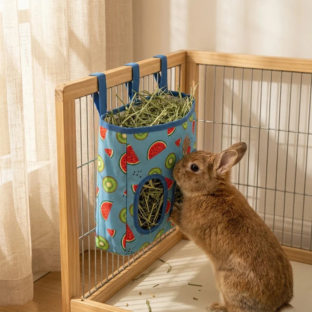 2 Hole/3 Hole Hanging Hay Feeder Bag - ProPawPet.com