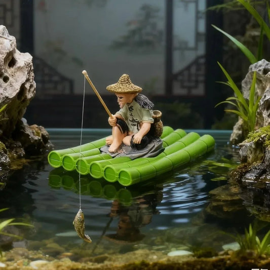 Realistic Fisherman Figurine Auto-Floating - ProPawPet.com