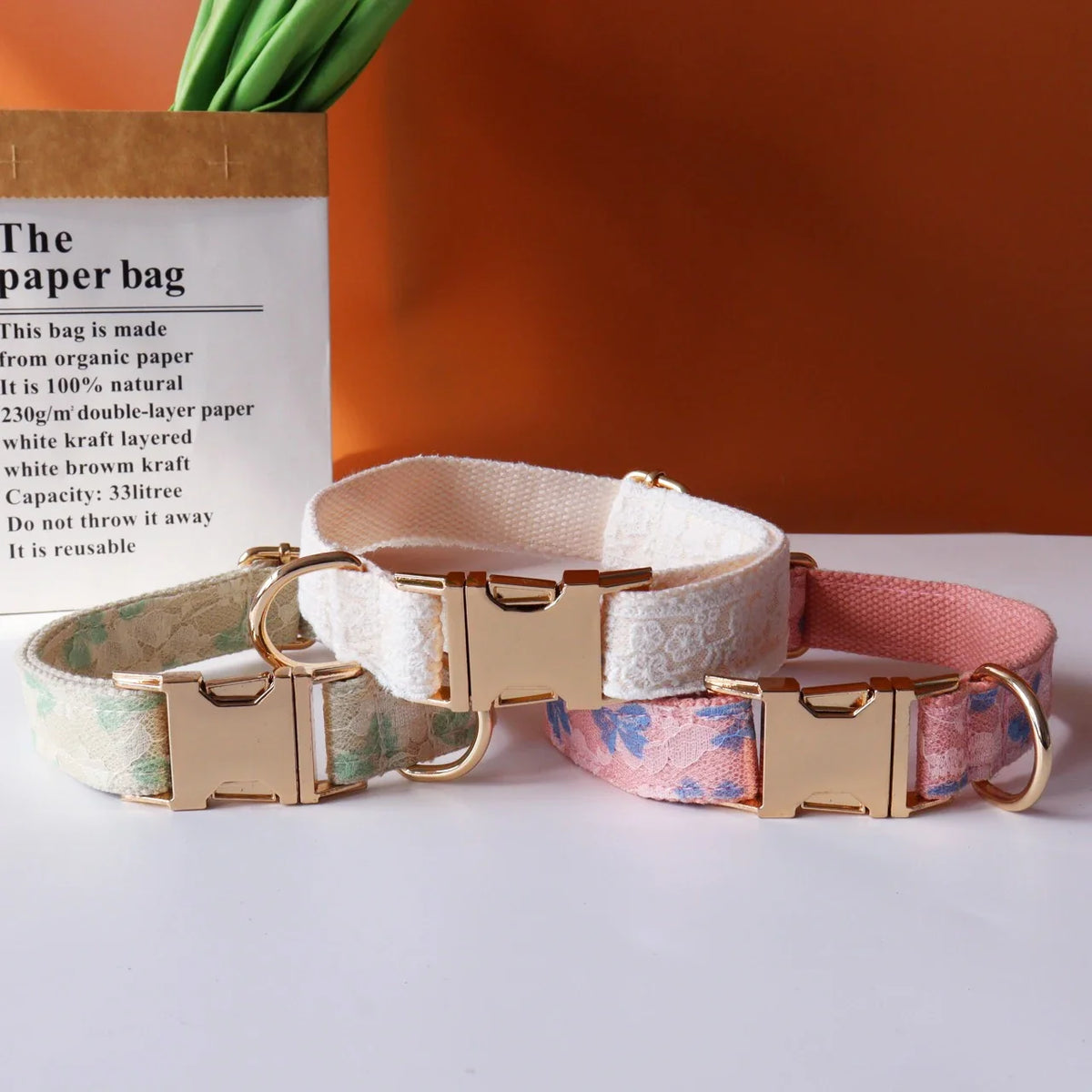 Personalized ID Lace Wedding Dog Collar - ProPawPet.com