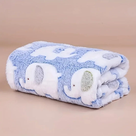 Soft and Cozy Cartoon Elephant Pet Blanket - ProPawPet.com