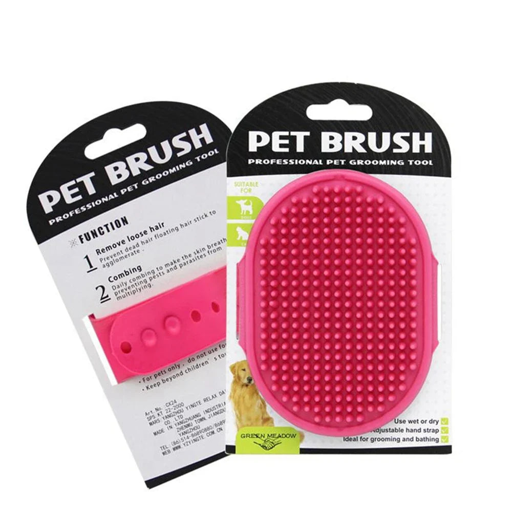 Pet Cleaning Brush Dog & Cats Bath Soft Rubber Silicone – Dog Supplies