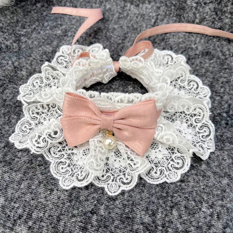 Pearl Dog Collar Jewelled Silk Wedding Cat - ProPawPet.com