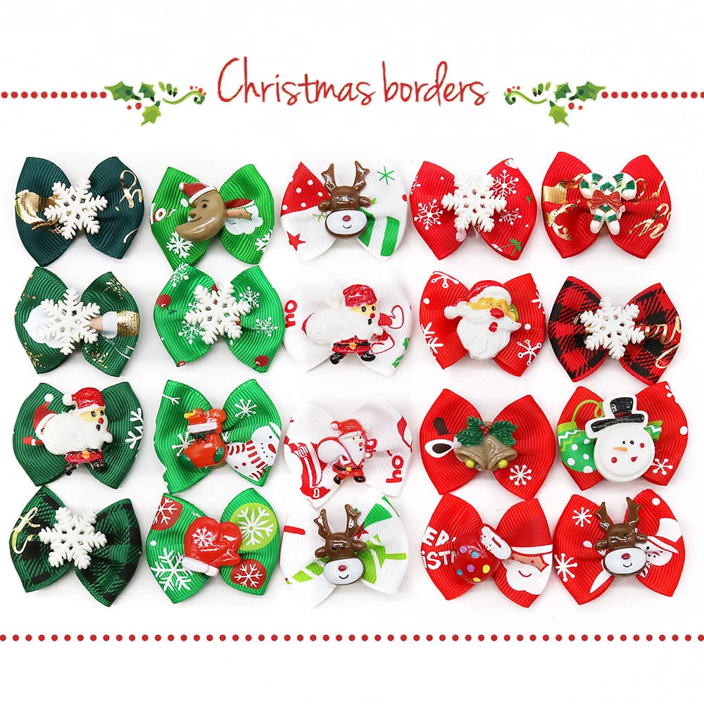 Puppy Bows 10 20 Handmade Dog Hair Accessories – 3 Sizes