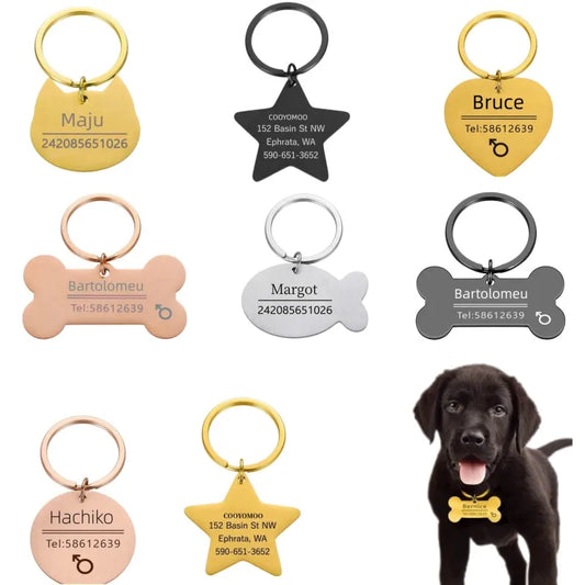 Pet ID Anti-lost Tag Engraved Custom Pendant - ProPawPet.com