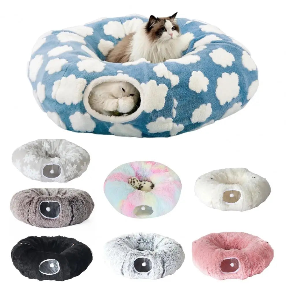 Washable Cat Tunnel Cozy Plush Cat Tunnel - ProPawPet.com
