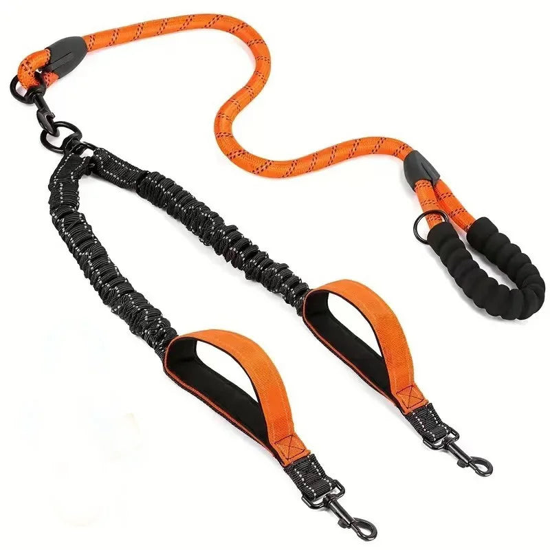 Reflective Double Dog Leash with Two Extra - ProPawPet.com