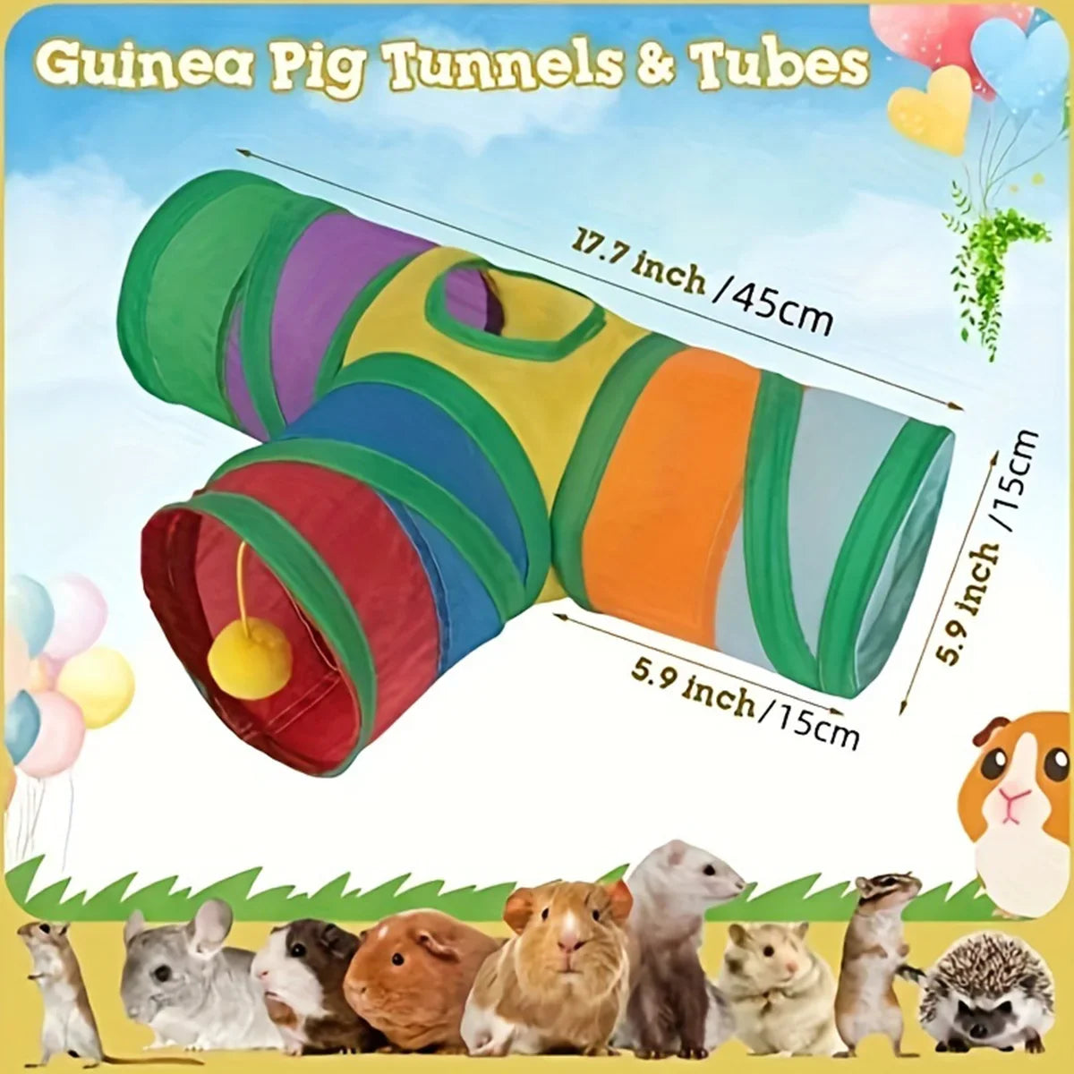 Interactive Small Pet Collapsible Tunnel Plaything