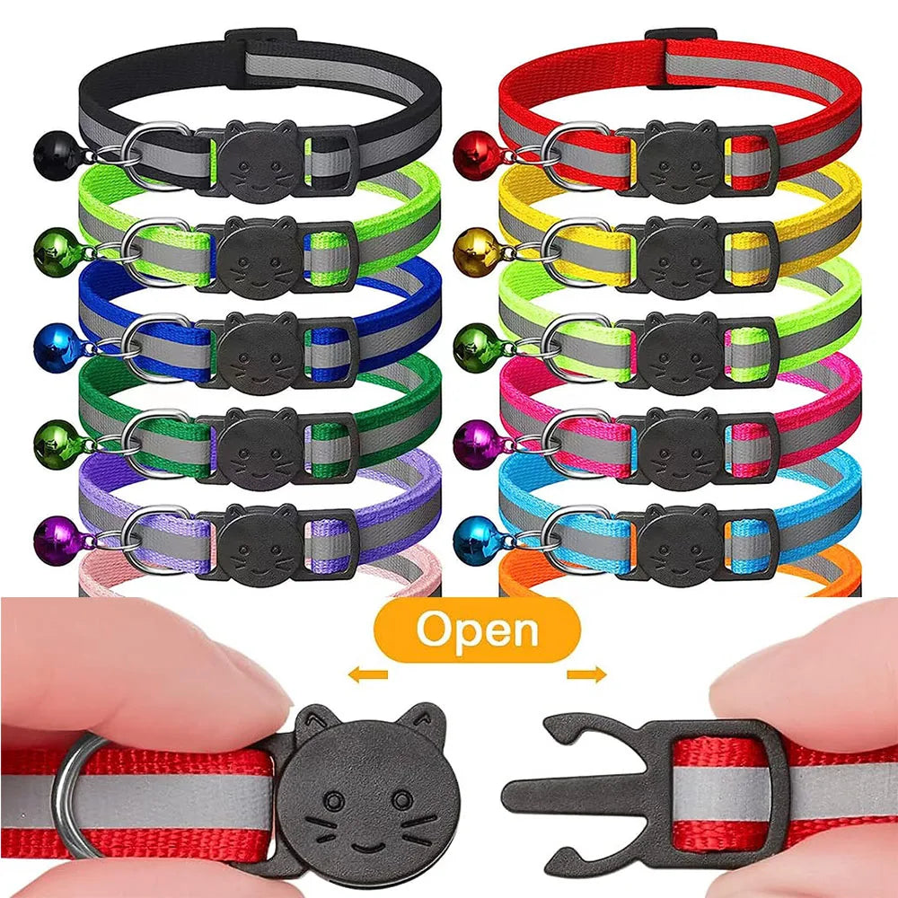 Reflective Breakaway Cat Collars with Bells - ProPawPet.com