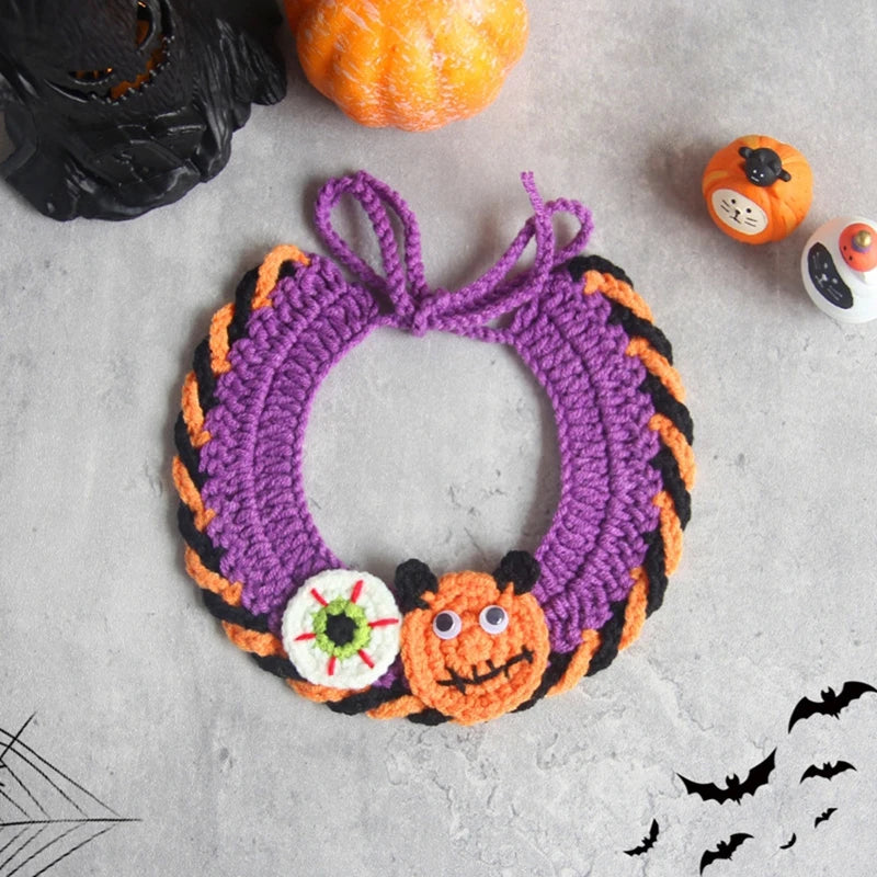 Hand-crochet Pet Scarves Collars Halloween - ProPawPet.com