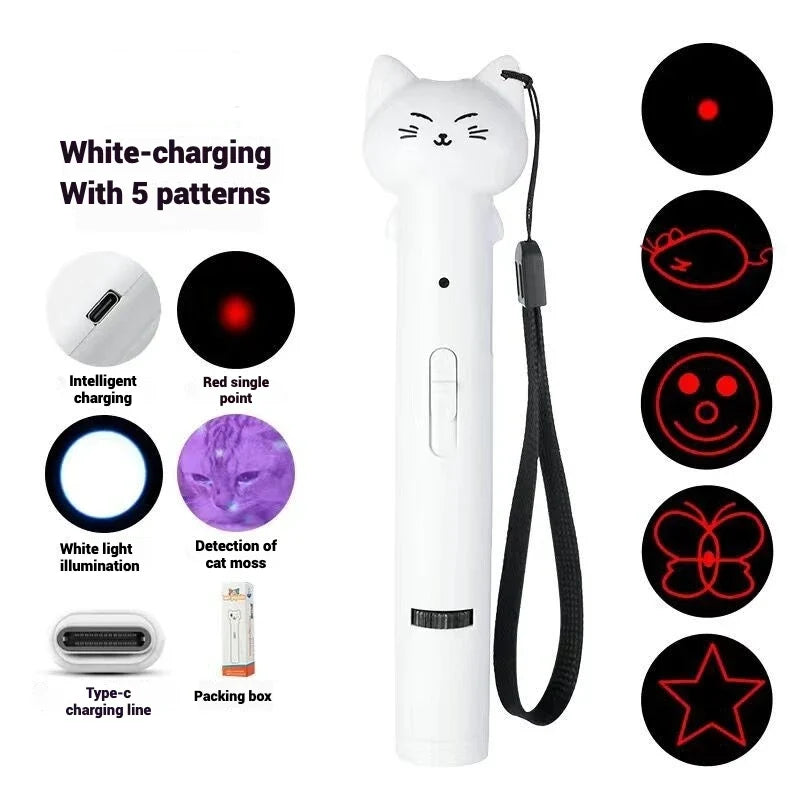 Cat Plaything USB Rechargeable Interactive Pet Light – 3 Colors
