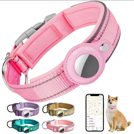 Reflective AirTag Dog Collar, Heavy Duty Dog - ProPawPet.com