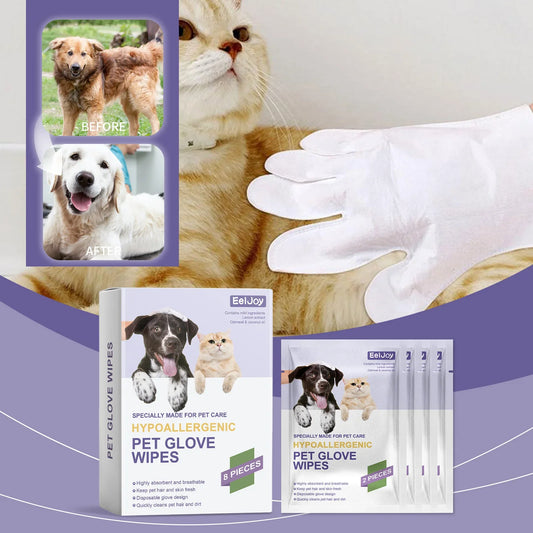 Disposable Pet Glove Wipes No-Rinse Dirt - ProPawPet.com