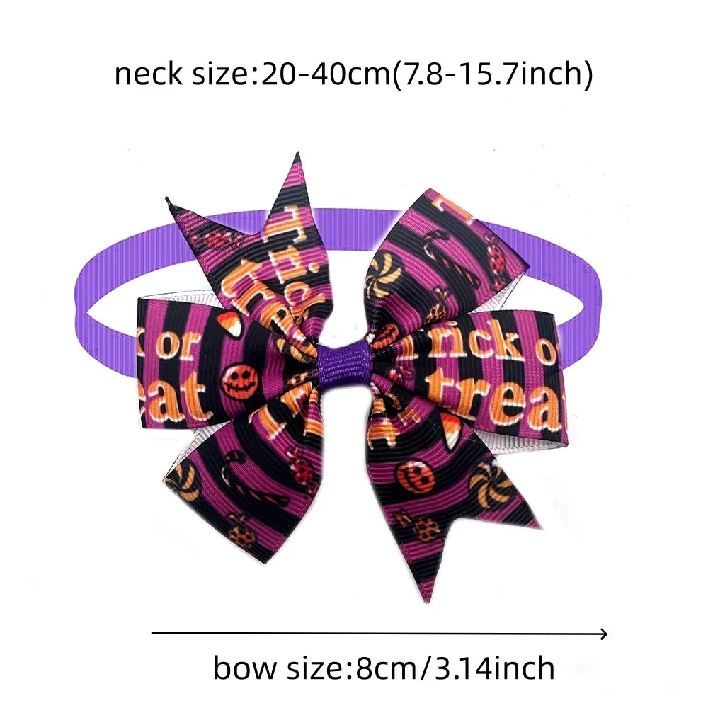 30/50pcs Dog Bow Tie Halloween Style Pet - ProPawPet.com