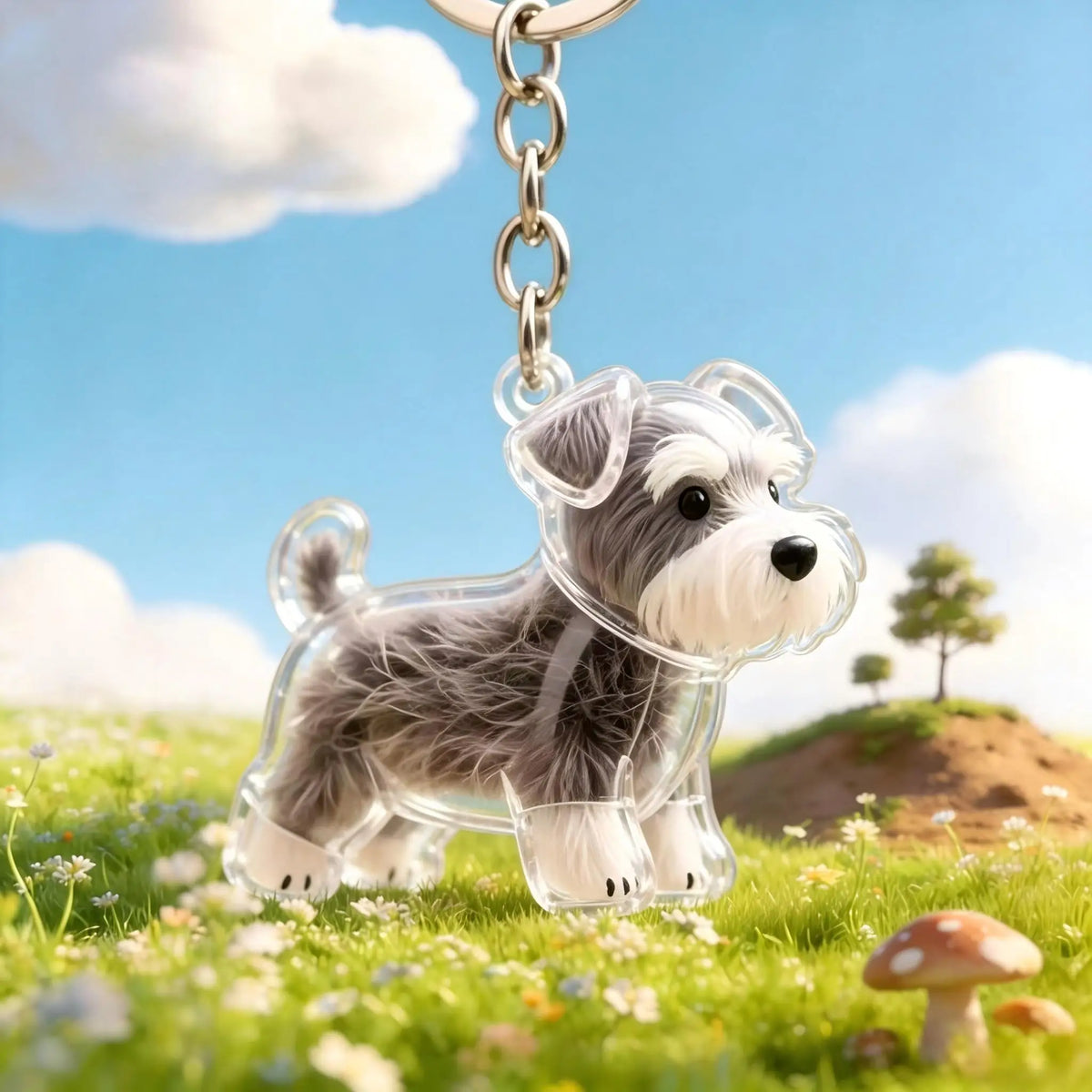 Transparent Pet Hair Capsule Keychain Dog - ProPawPet.com