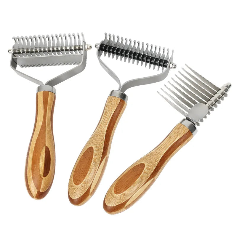 Dog Comb Knife Dog Brush Bamboo Double-sided - ProPawPet.com