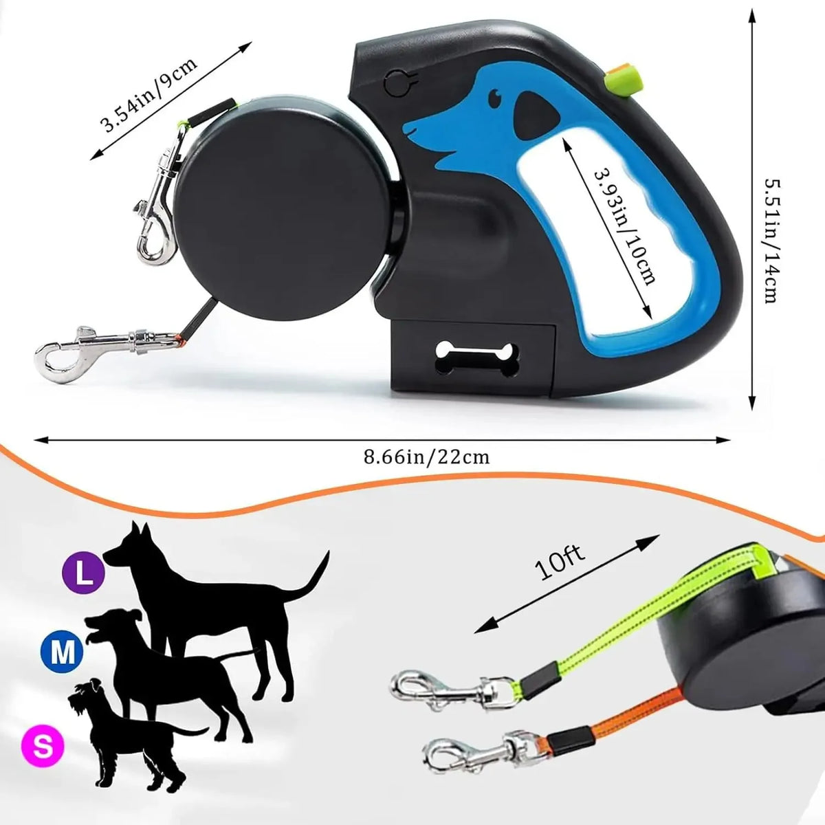 3m Retractable Dog Leash For Small Dogs - ProPawPet.com