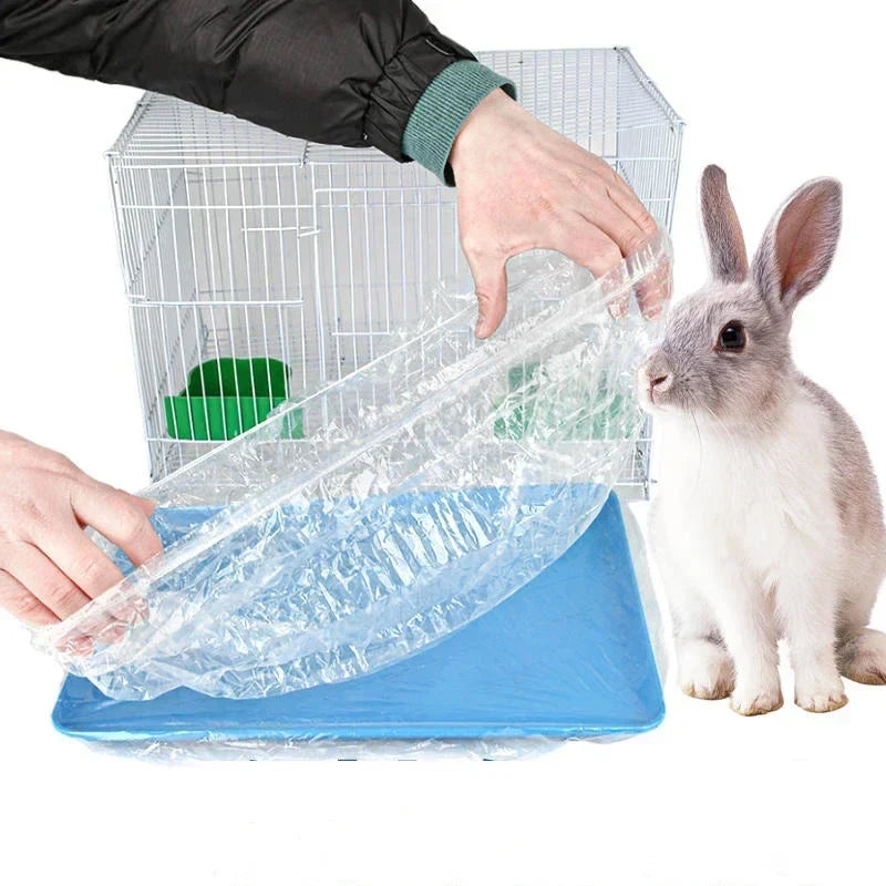 Set Pet Tray Disposable PE Films Rabbit Litter Pad